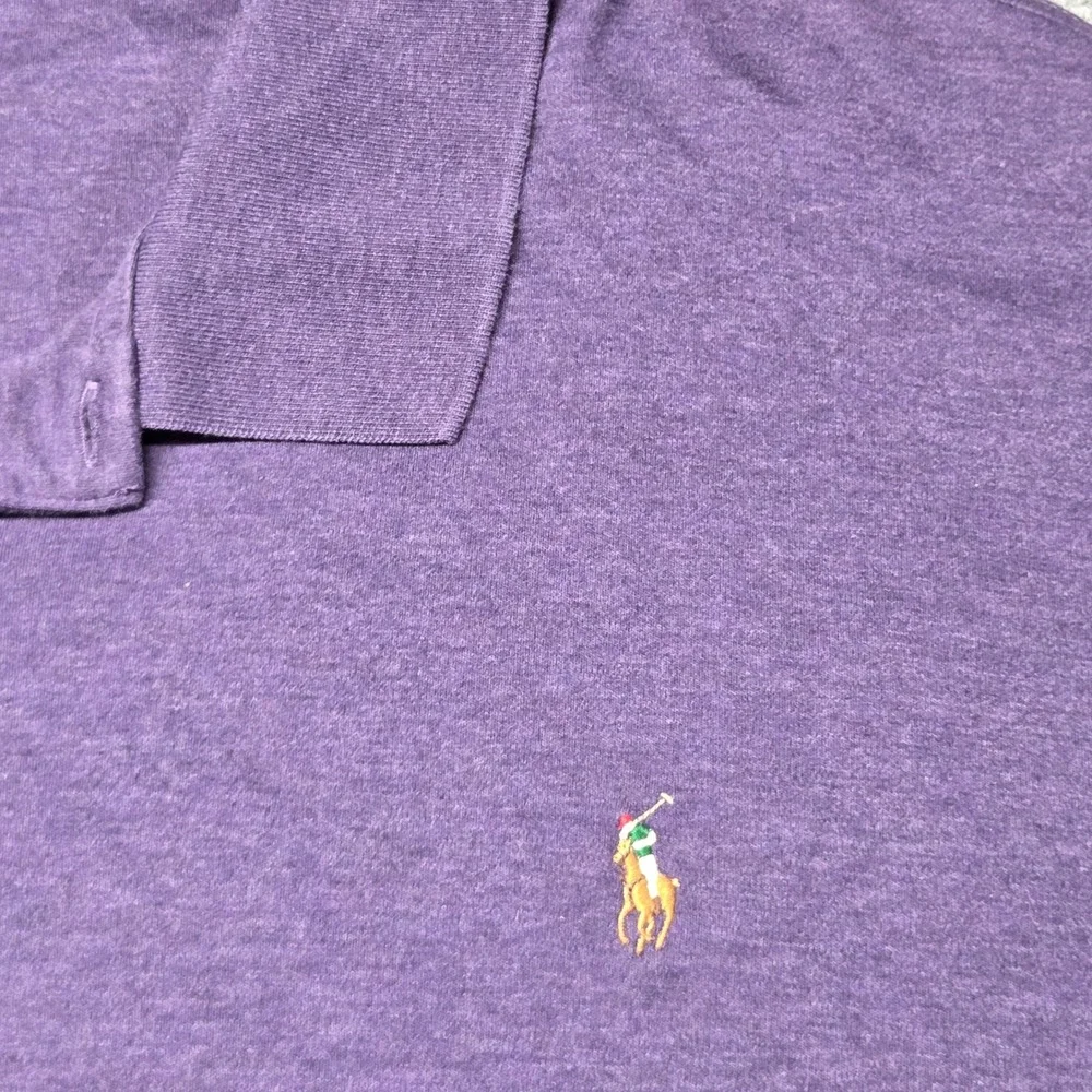Polo Ralph Lauren Mens 4XB Purple Short Sleeve Polo Shirt Big & Tall Golf Casual